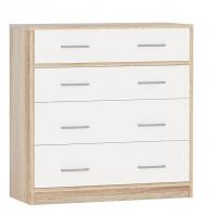 Стелс комод 4ящ Дуб сонома-белый